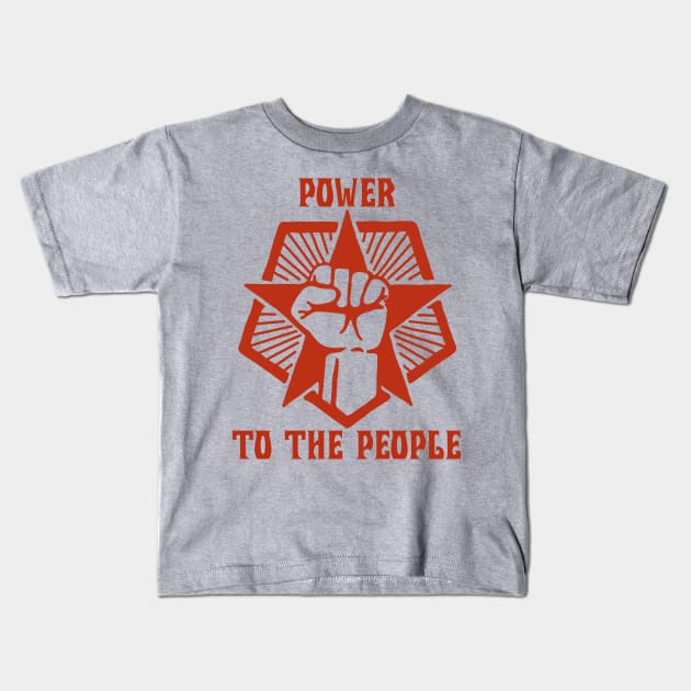 Power To The People Kids T-Shirt by Slightly Unhinged